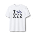 "I Bike ___" athletic T, navy bike