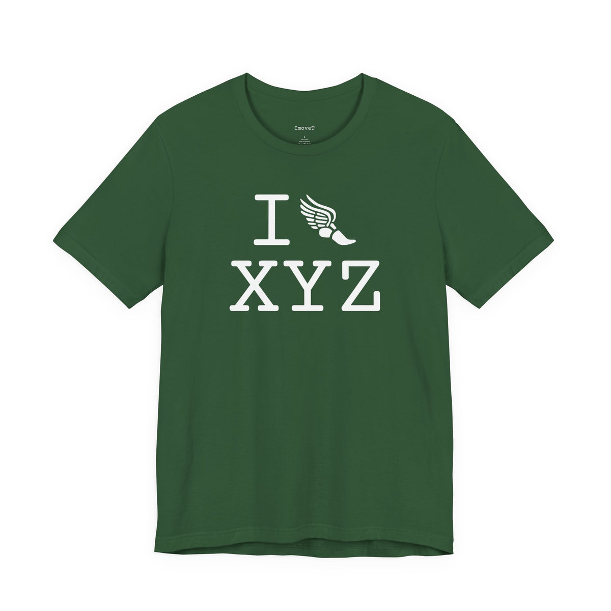 I Run unisex T, white logo