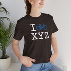 I Bike unisex T, light blue bike