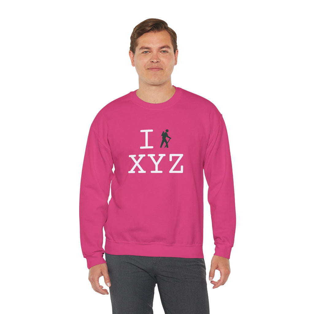I Hike sweatshirt, dark green hiker