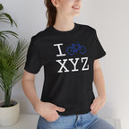 I Bike unisex T, blue bike
