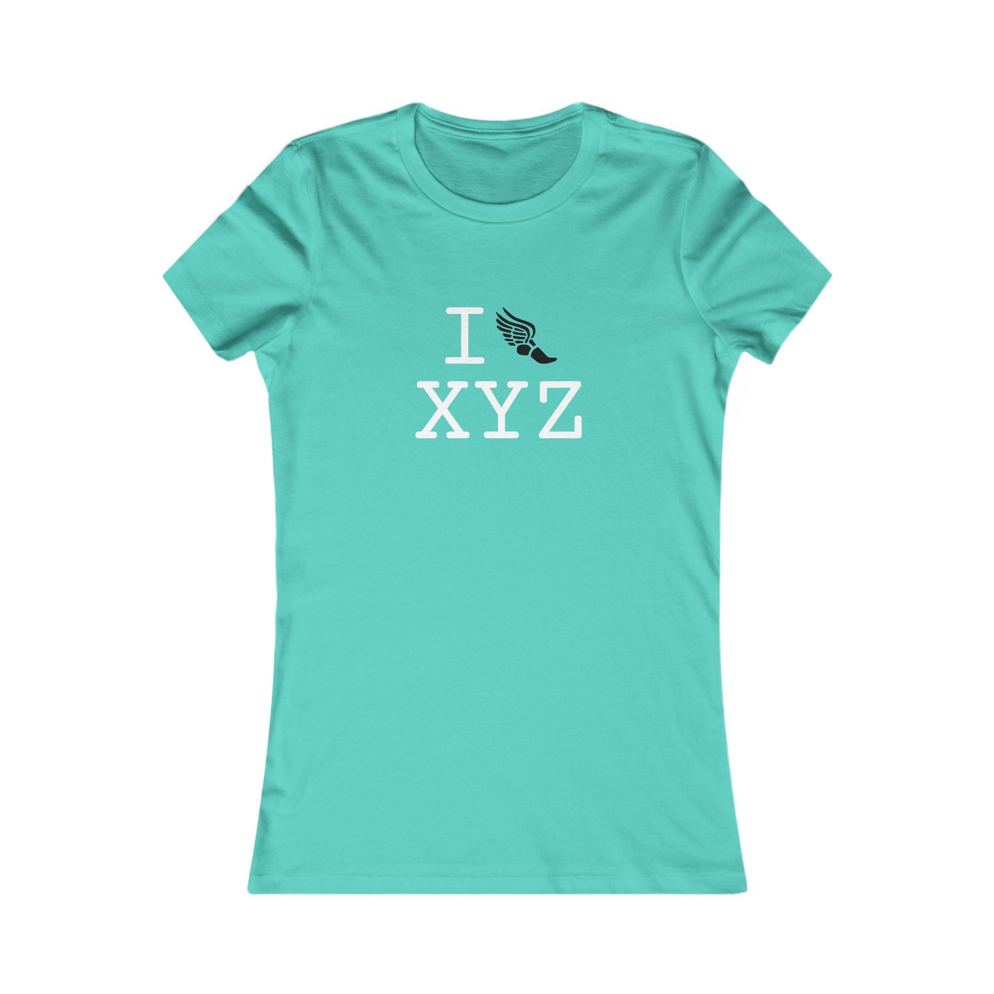 I Run ___ women's T, black logo