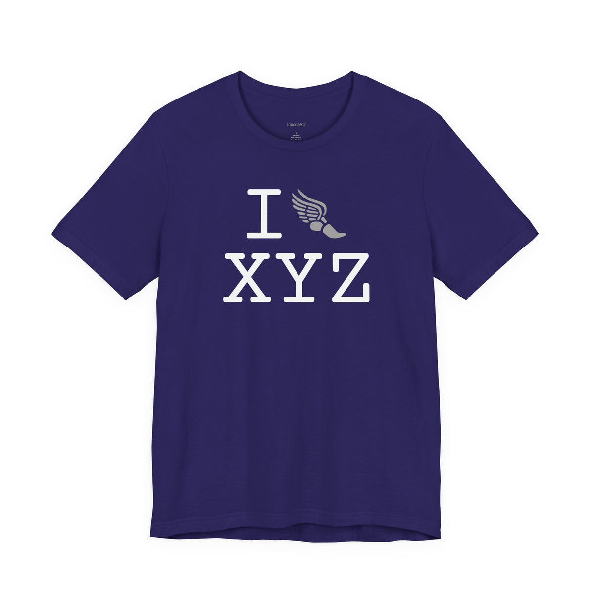 I Run unisex T, grey logo