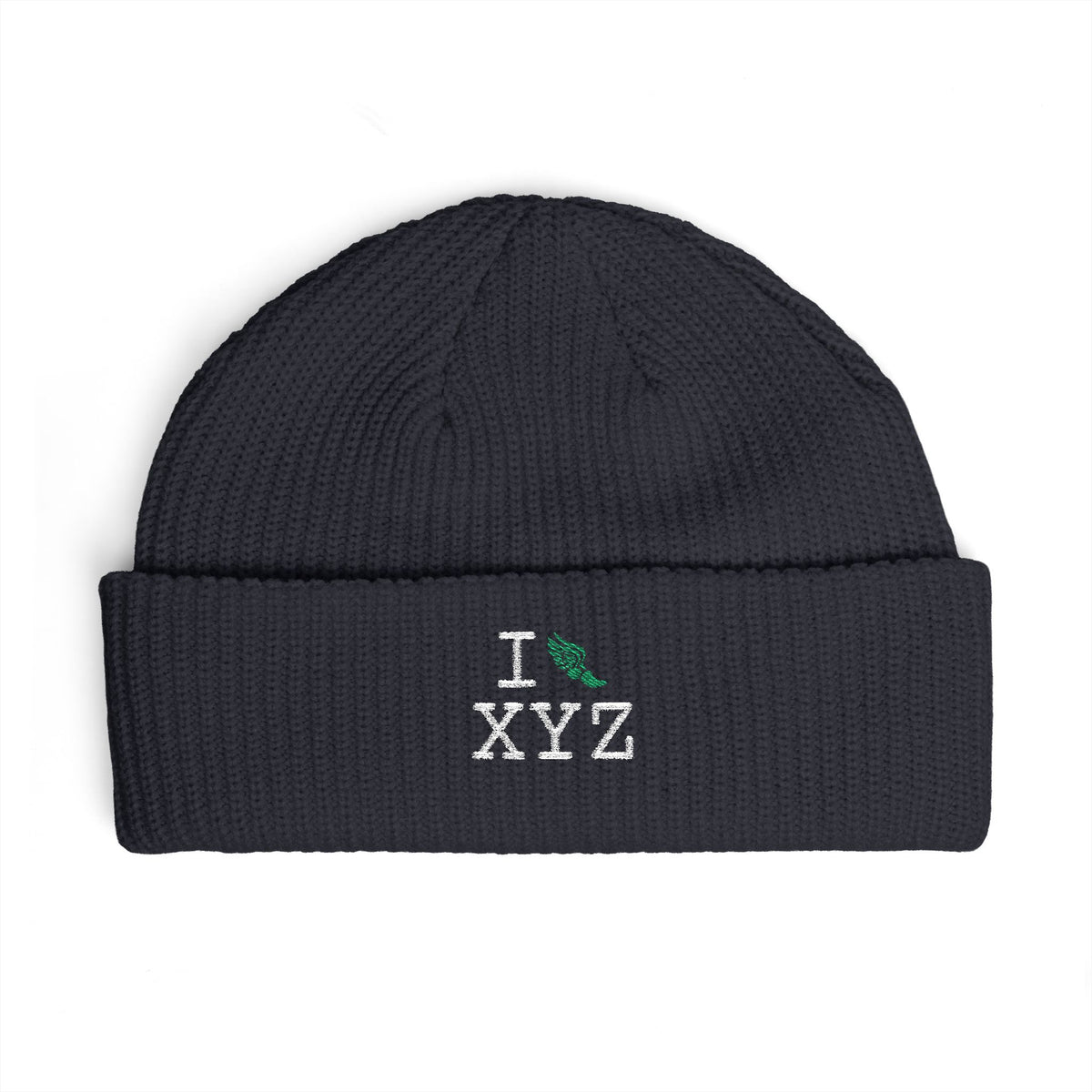 I Run beanie, green logo
