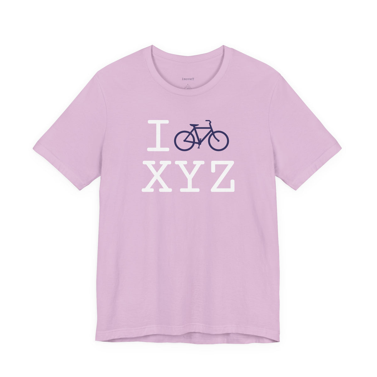 I Bike unisex T, navy bike