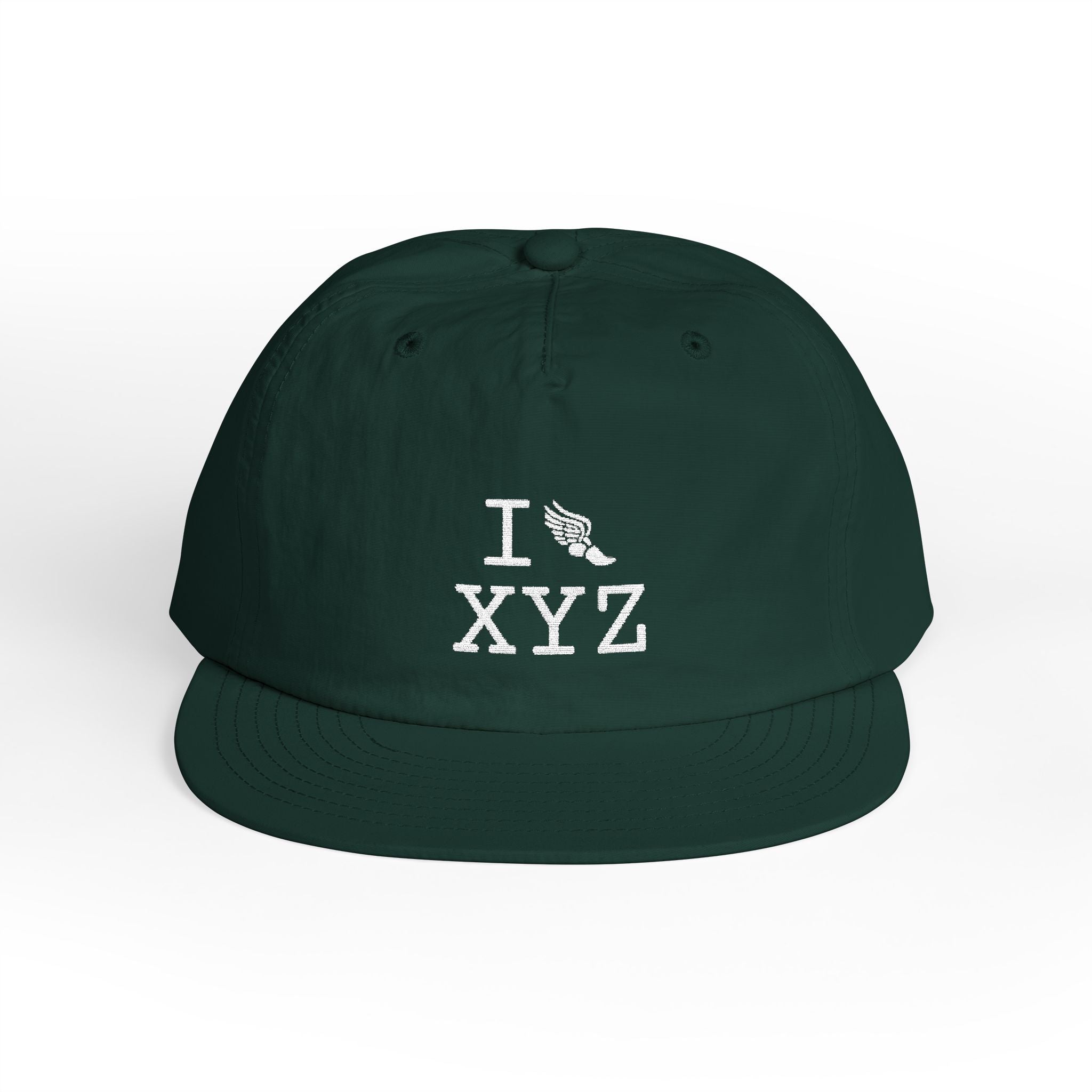 I Run athletic hat, white logo