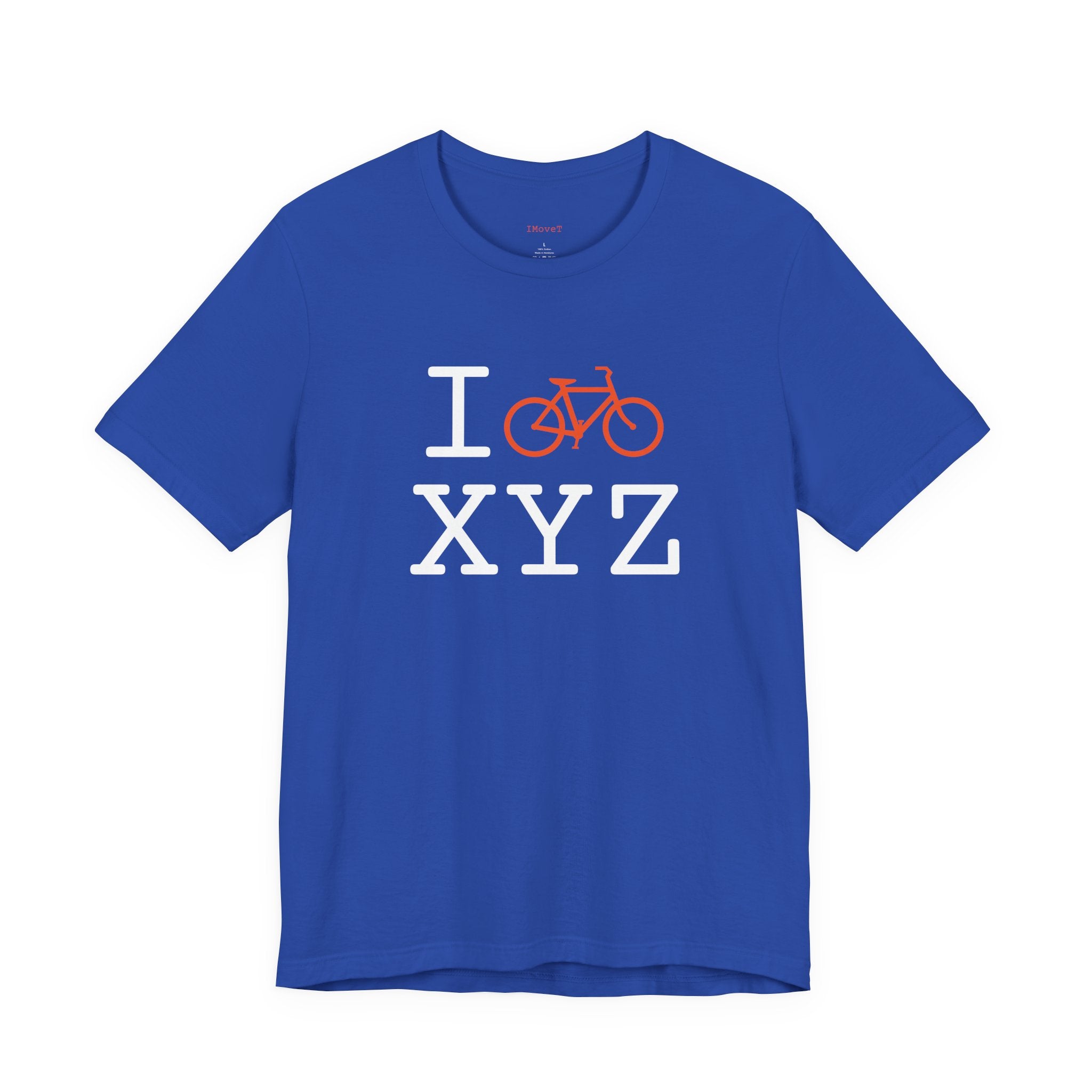 I Bike ___ unisex T, orange bike