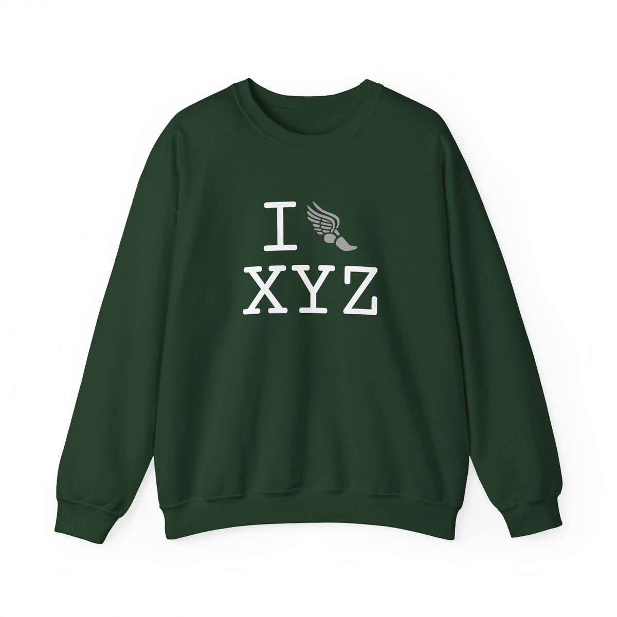 I Run sweatshirt, grey logo