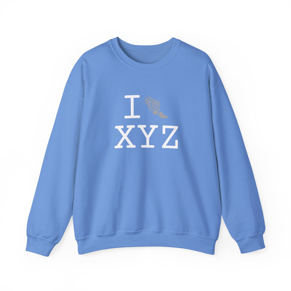 I Run sweatshirt, grey logo