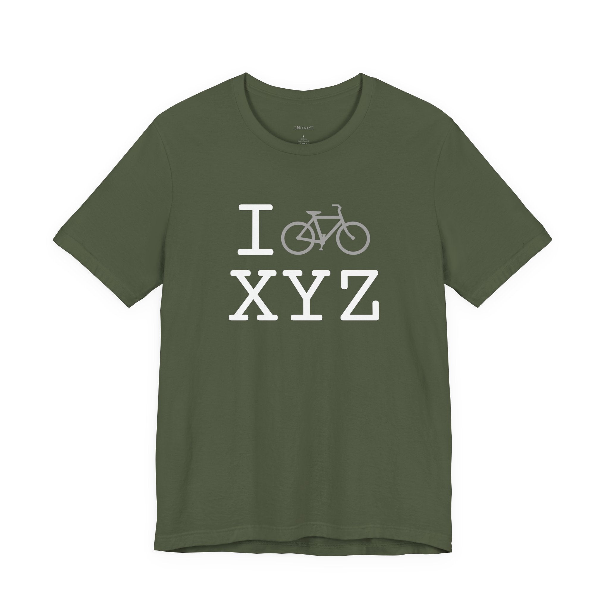 I Bike ___ unisex T, grey bike