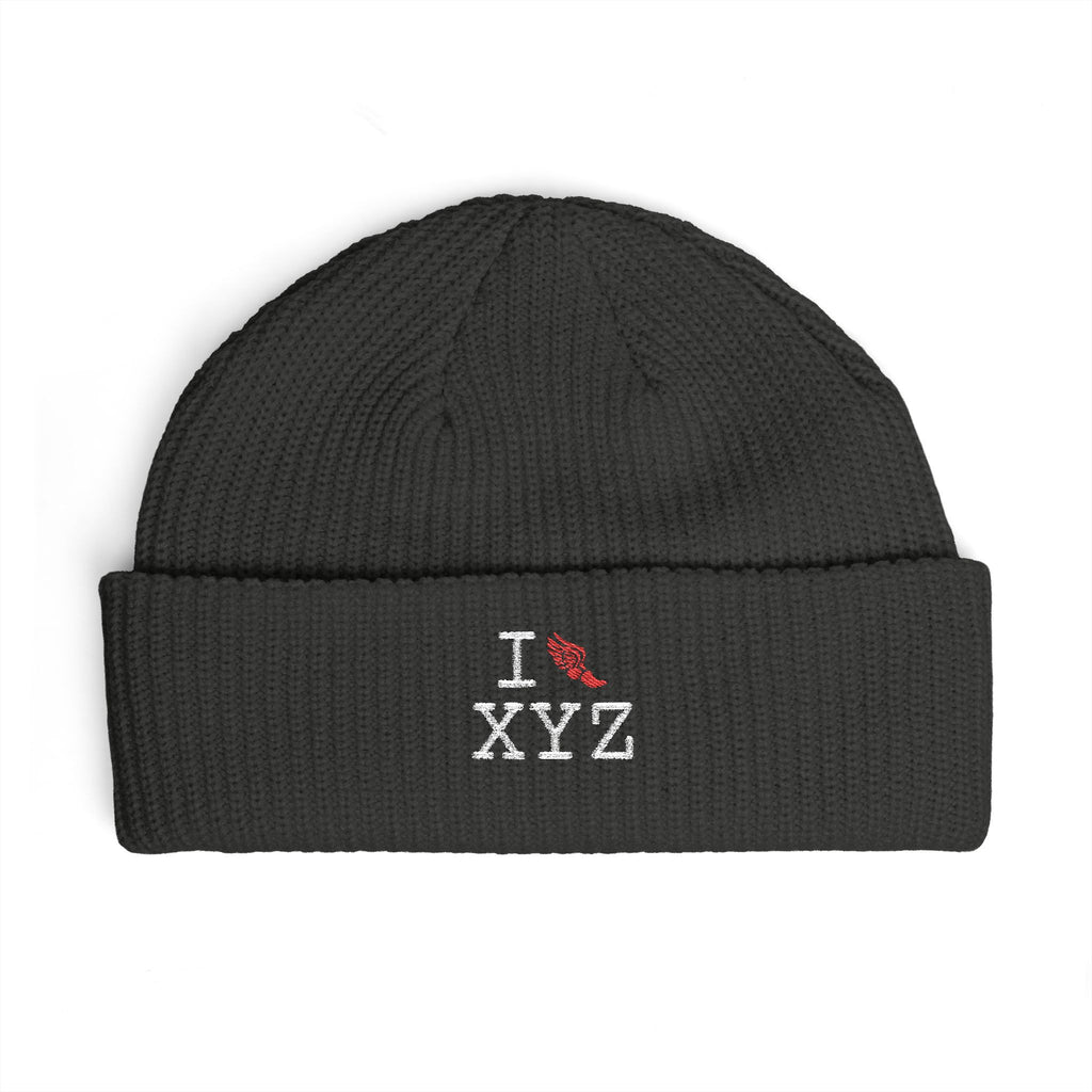 I Run beanie, red logo