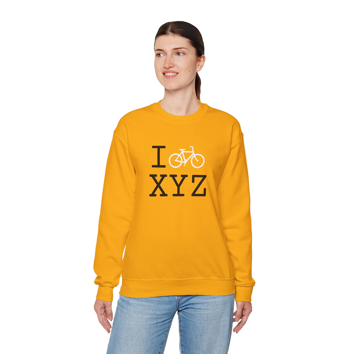 I Bike sweatshirt, white bike