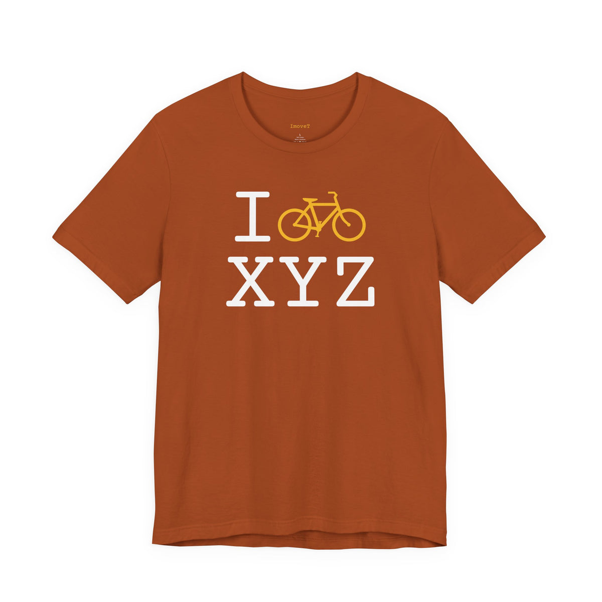 I Bike unisex T, yellow bike
