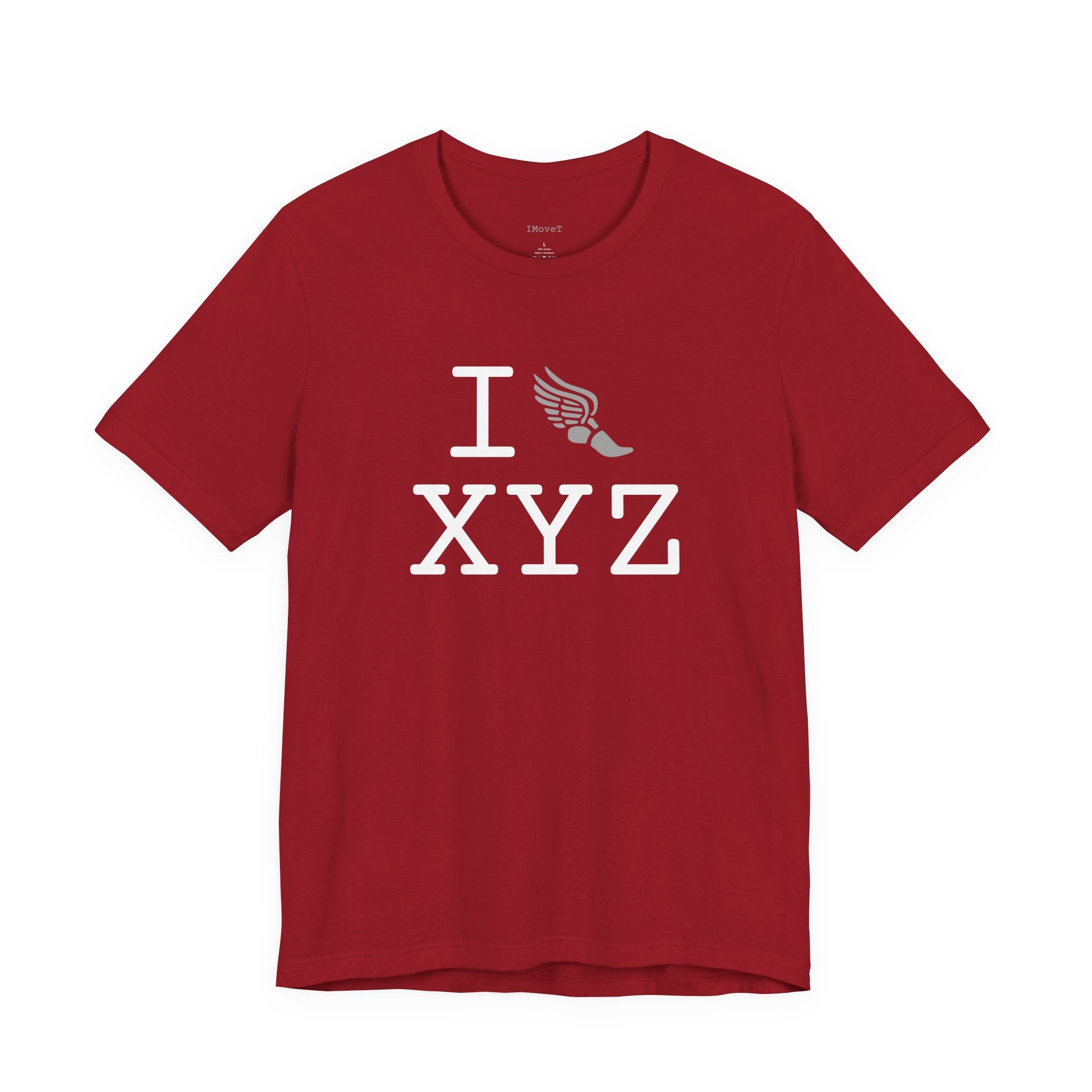 I Run ___ unisex T, grey logo