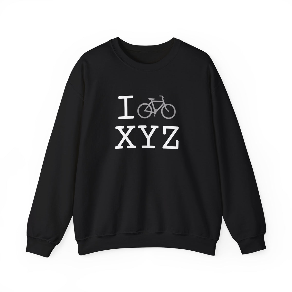 I Bike sweatshirt, grey bike