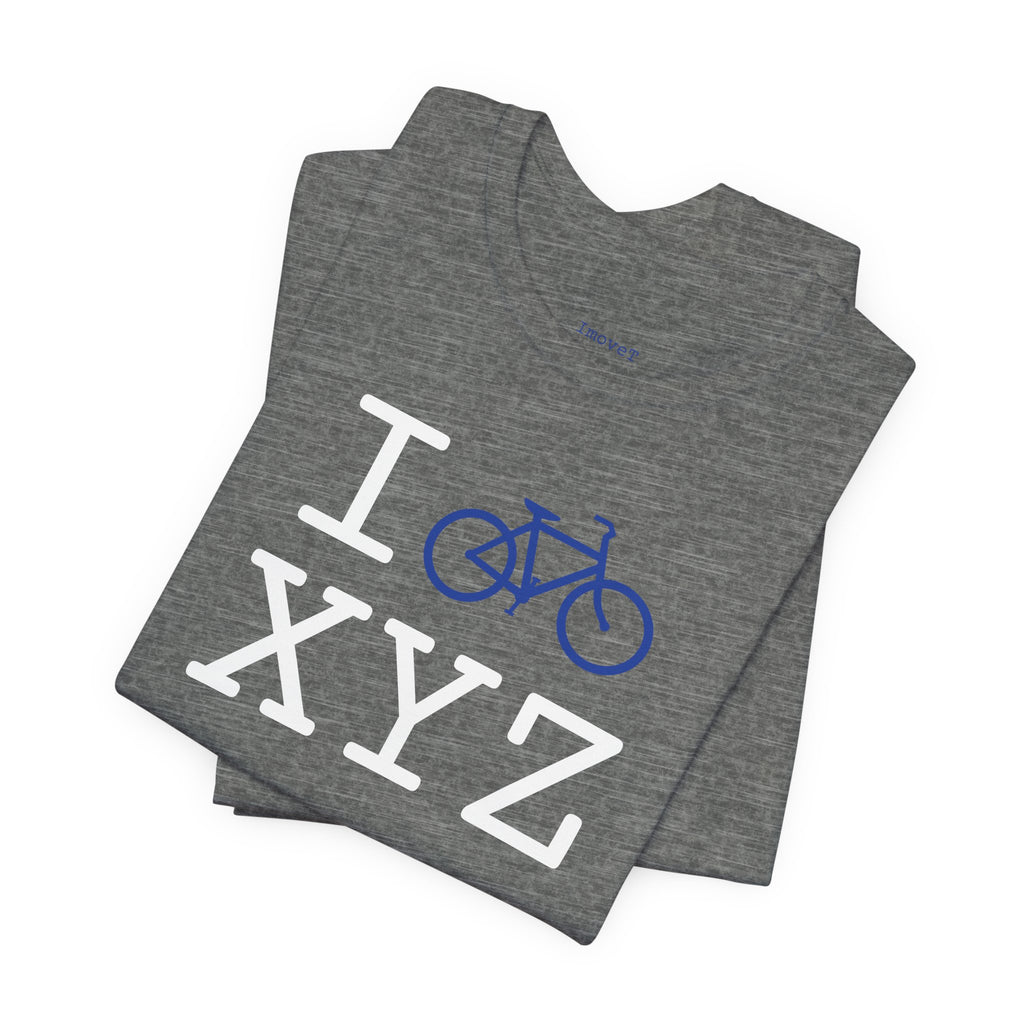 I Bike unisex T, blue bike