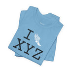 I Run unisex T, white logo