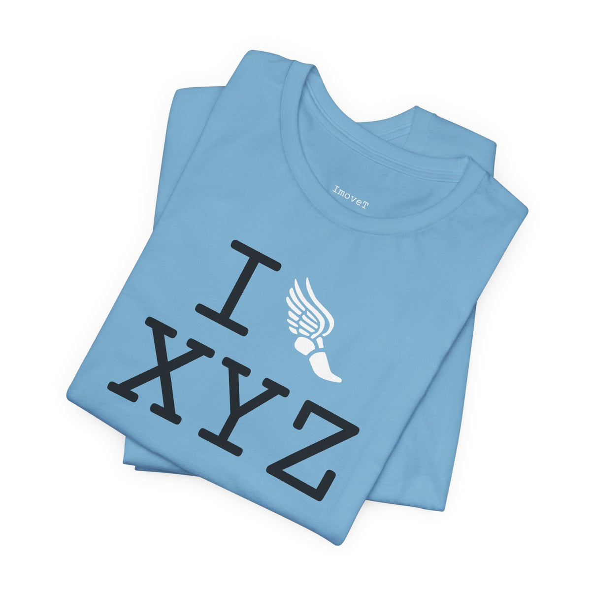 I Run unisex T, white logo