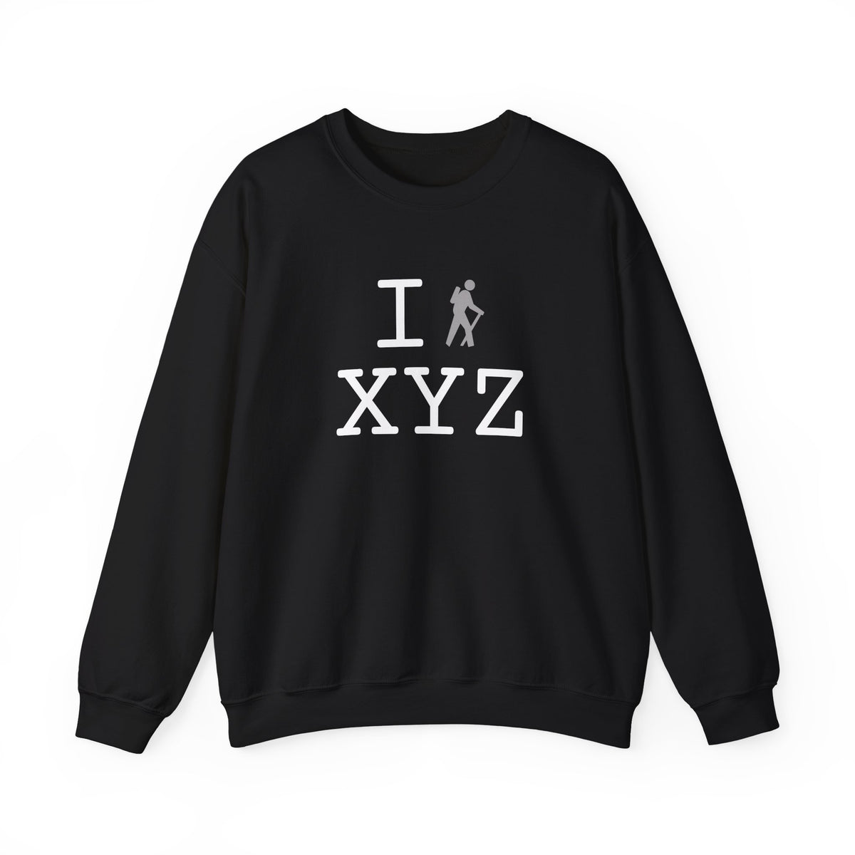 I Hike sweatshirt, grey hiker