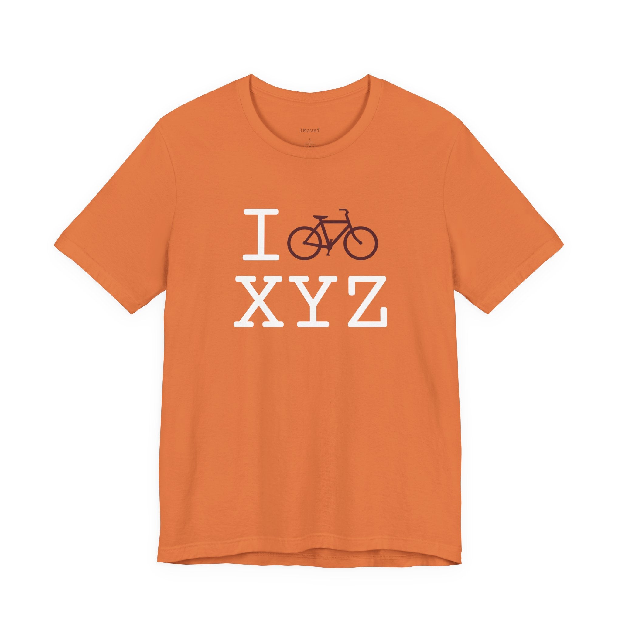 I Bike ___ unisex T, maroon bike