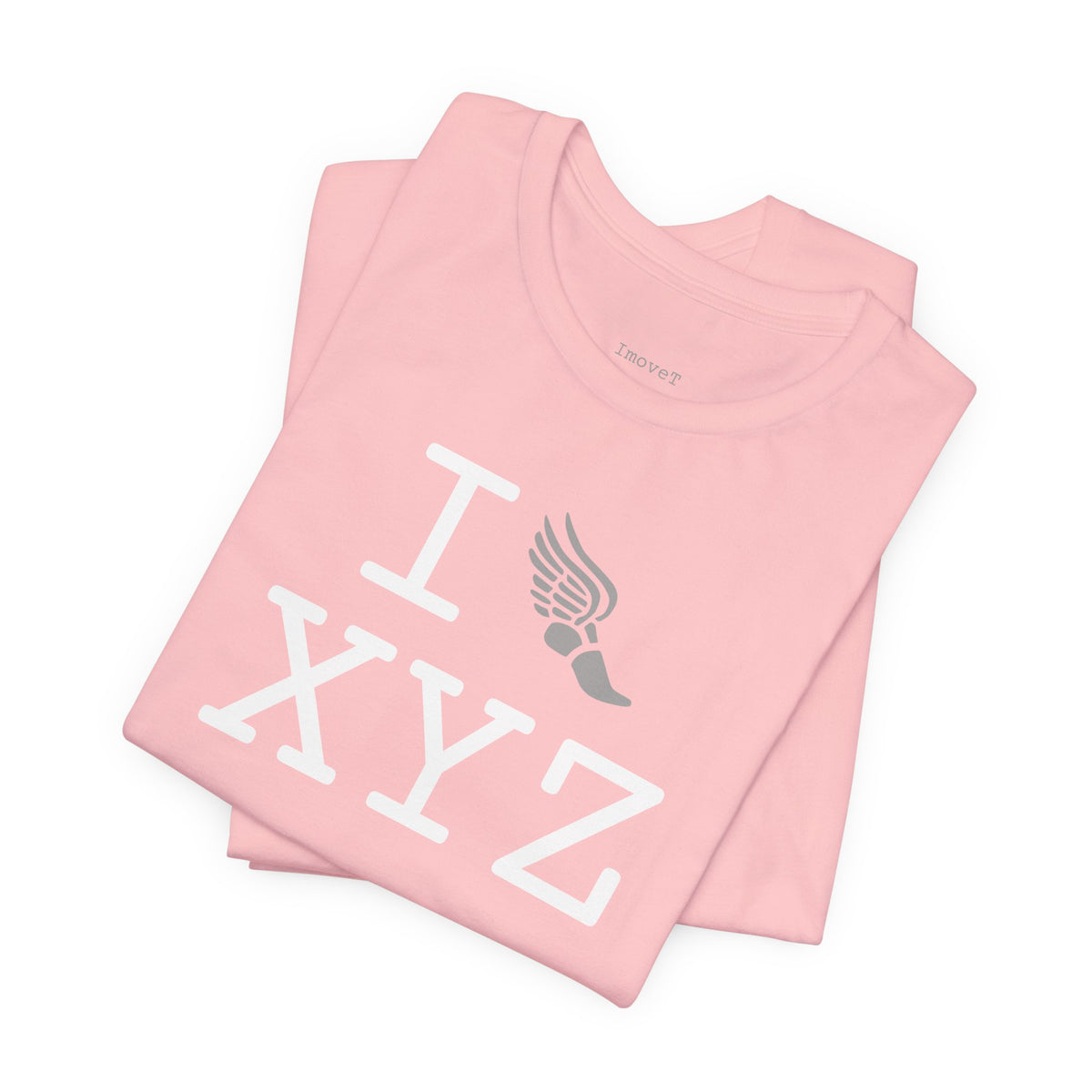 I Run unisex T, grey logo