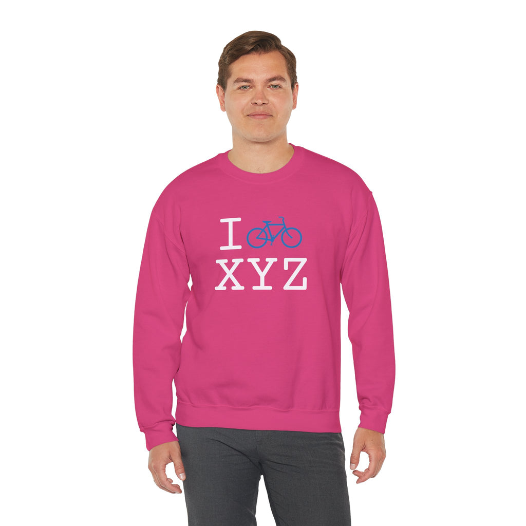 I Bike sweatshirt, light blue bike