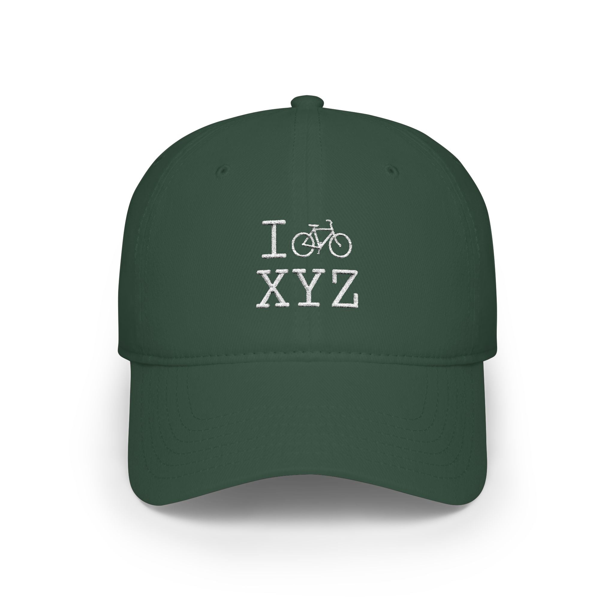 I Bike baseball cap, white bike