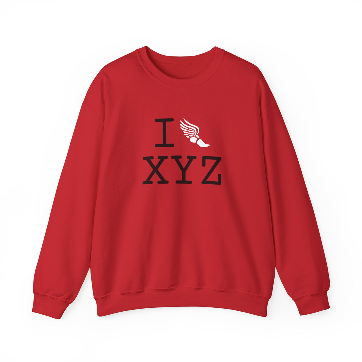 I Run sweatshirt, white logo