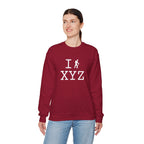 I Hike sweatshirt, white hiker