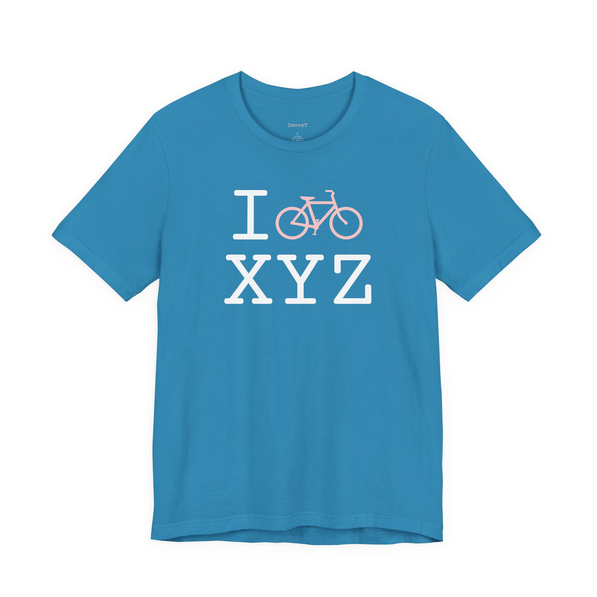 I Bike unisex T, pink bike