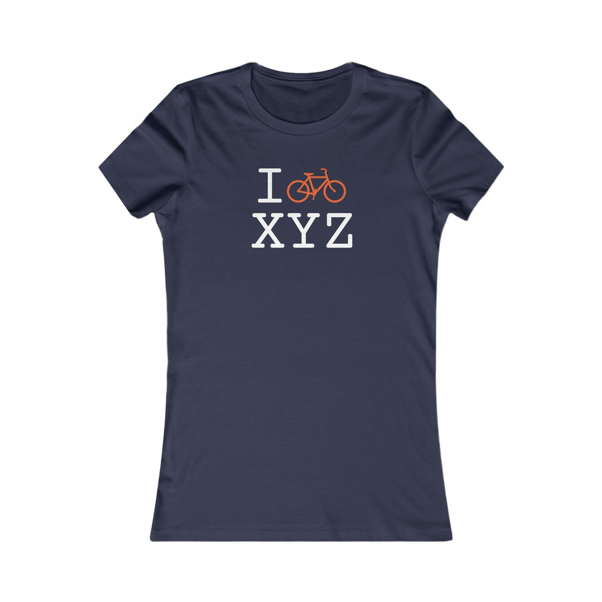 I Bike women's T, orange bike