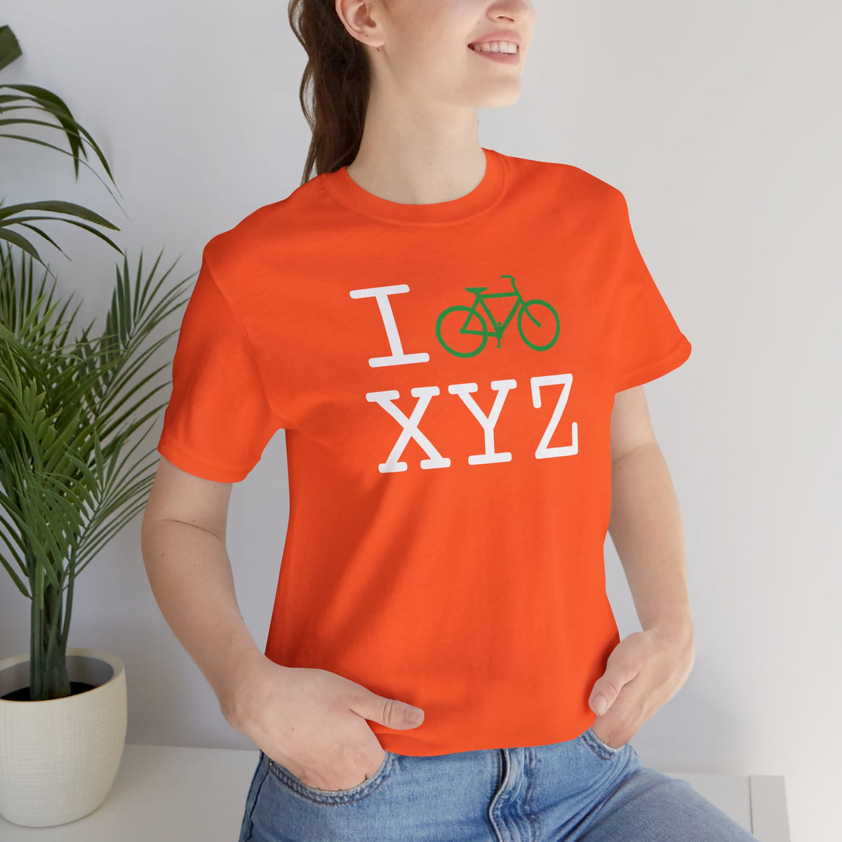 I Bike unisex T, green bike