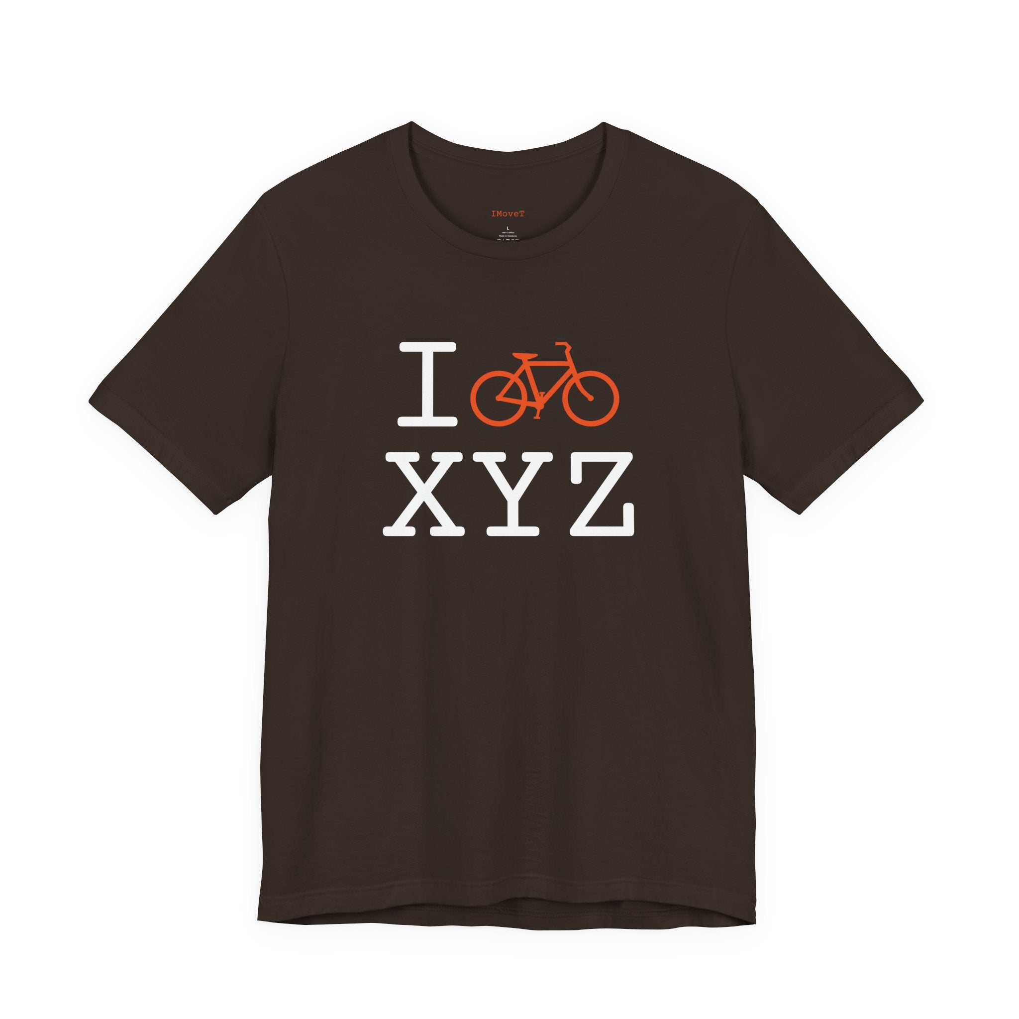 I Bike ___ unisex T, orange bike