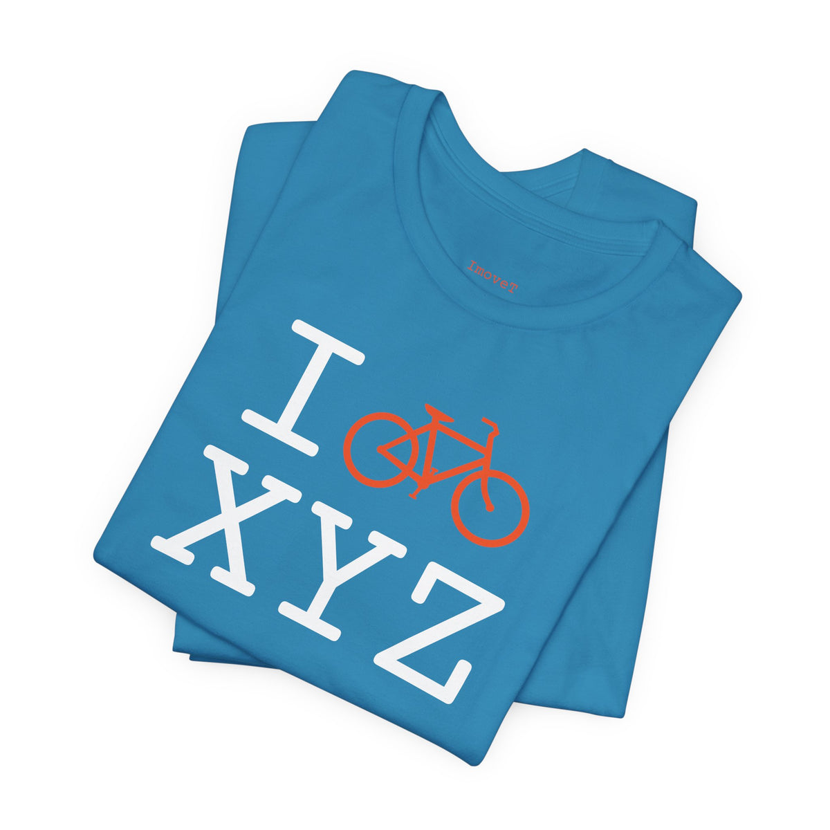 I Bike unisex T, orange bike