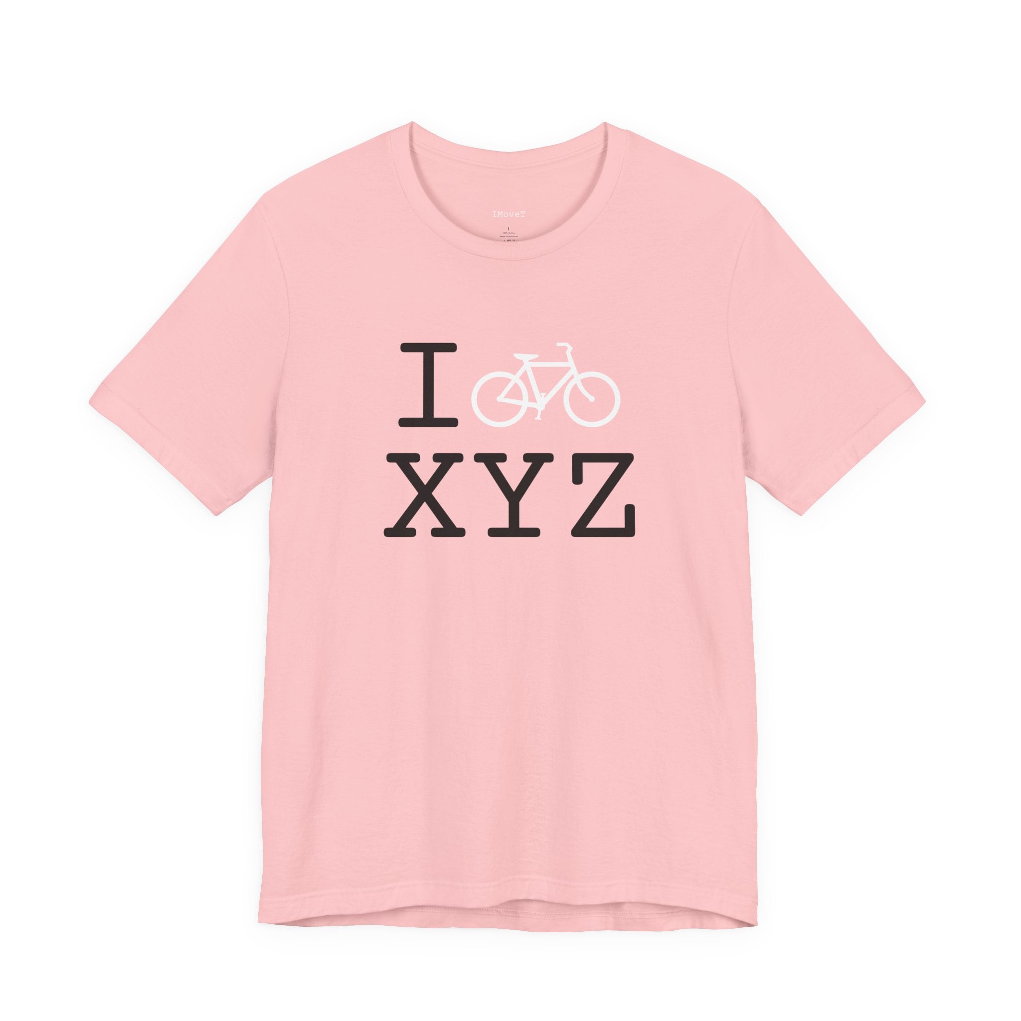 I Bike ___ unisex T, white bike