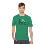 I Bike athletic T, white bike