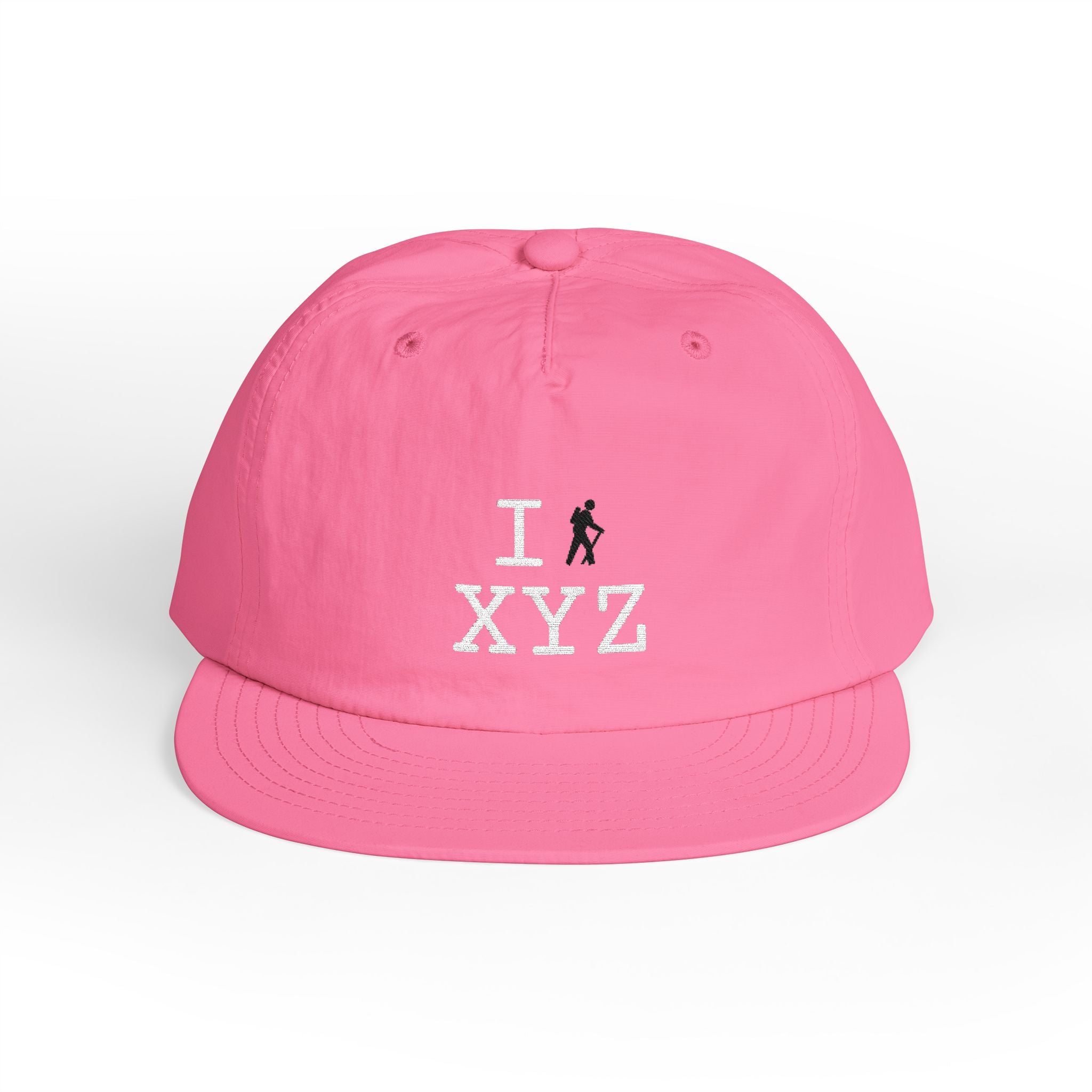 I Hike athletic hat, black hiker