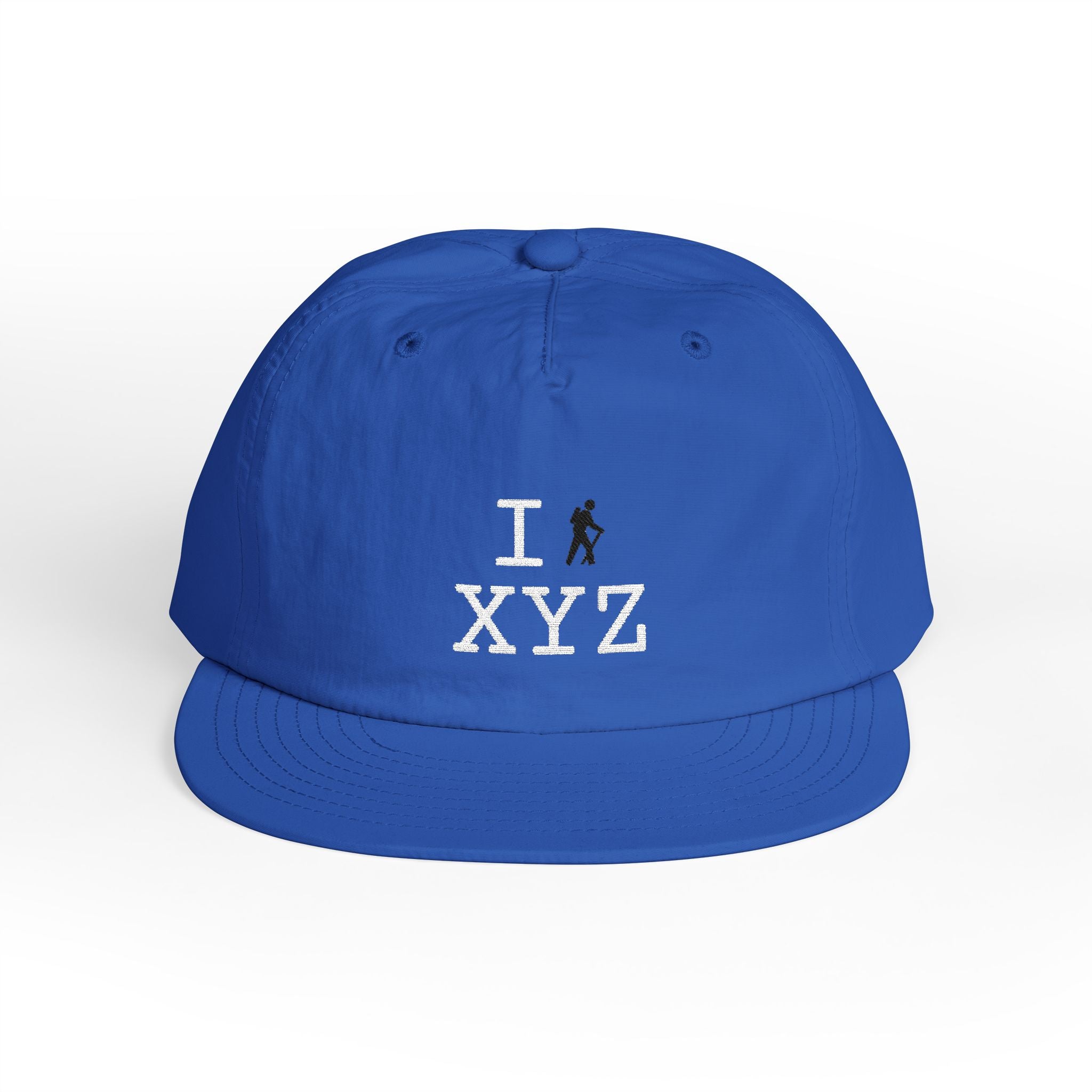 I Hike athletic hat, black hiker