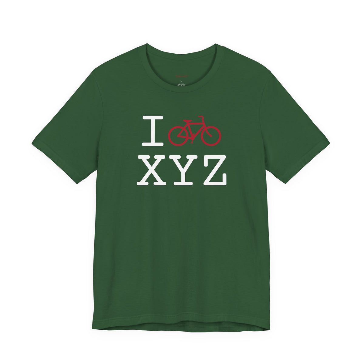 I Bike unisex T, crimson bike