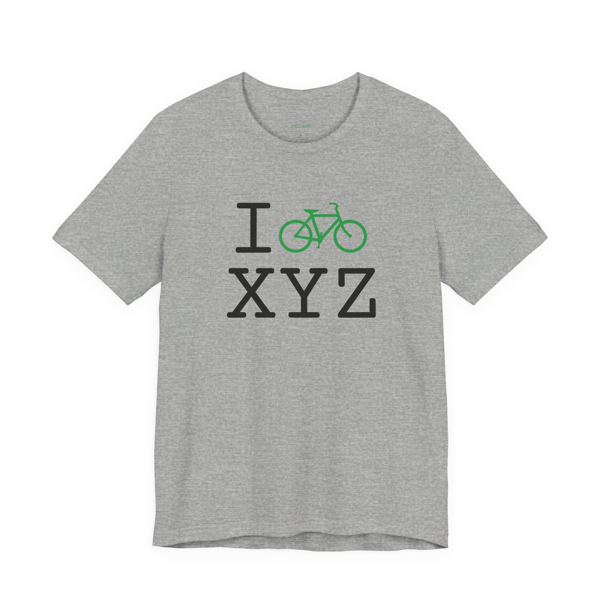 I Bike ___ unisex T, green bike