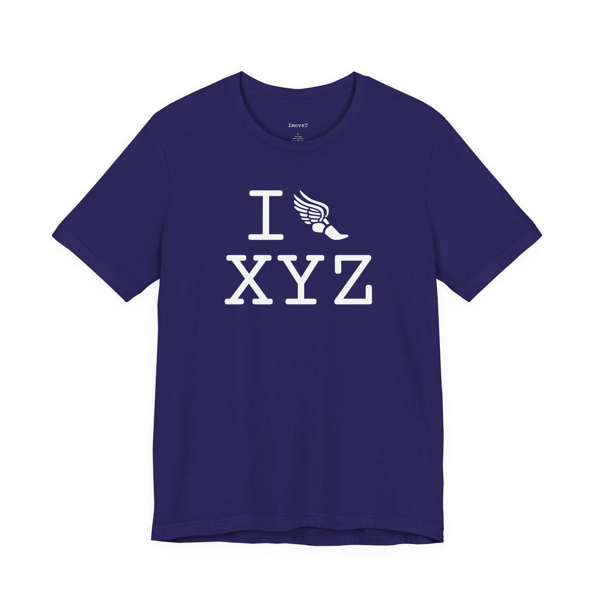 I Run unisex T, white logo