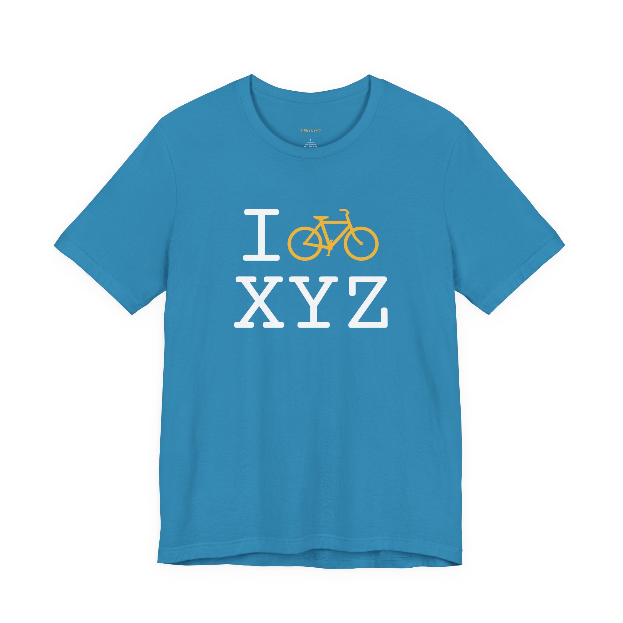 I Bike ___ unisex T, yellow bike