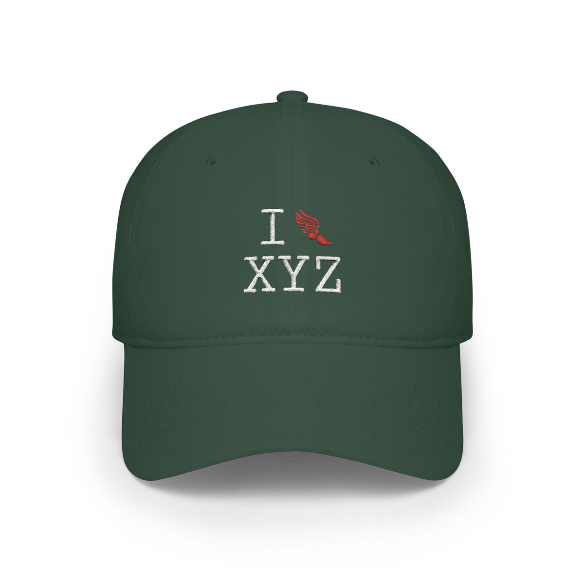 I Run baseball cap, red logo