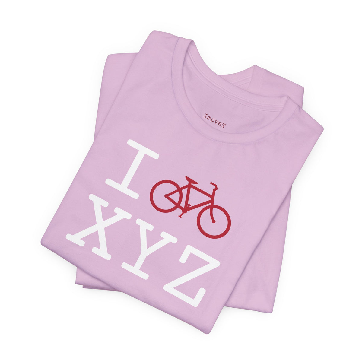 I Bike unisex T, crimson bike