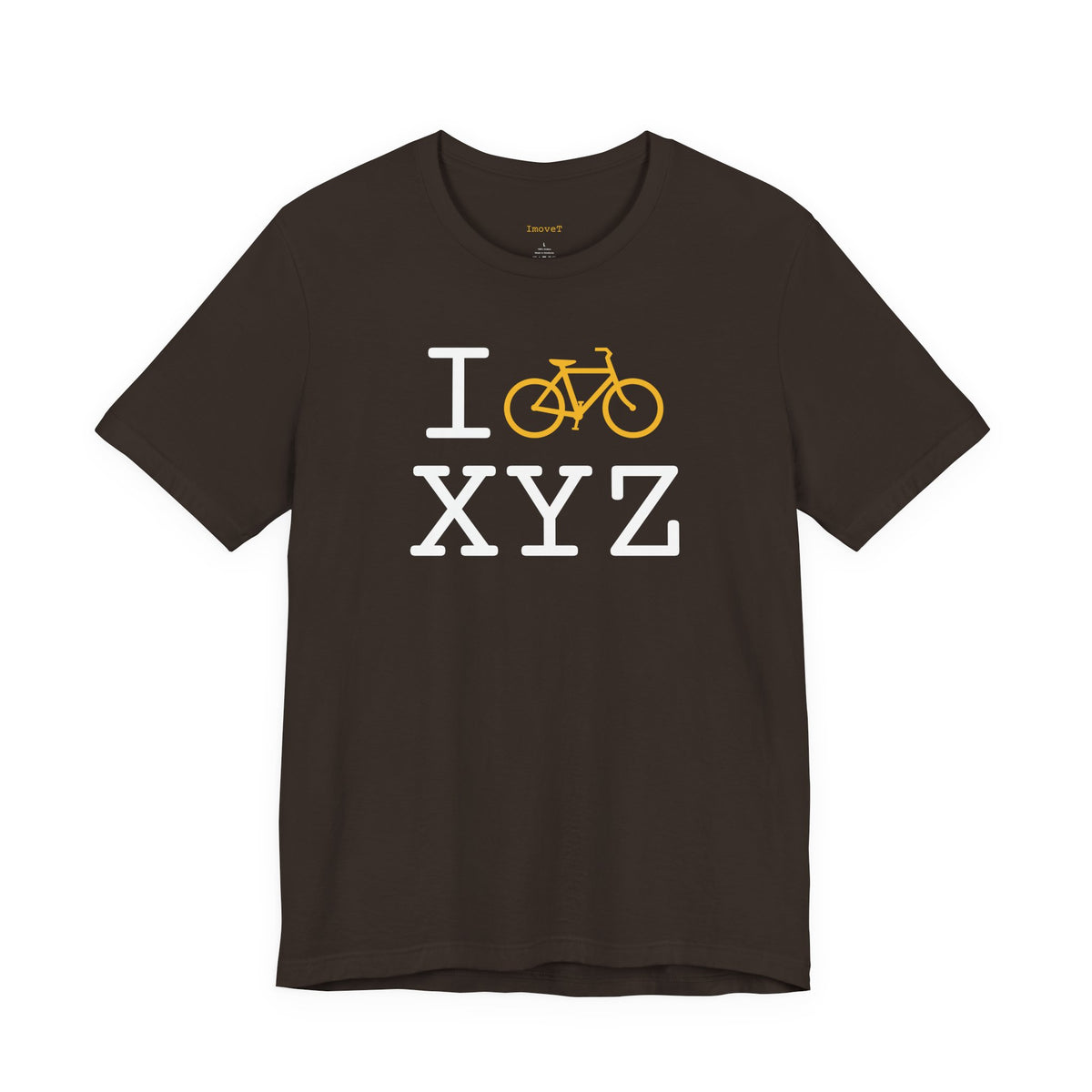 I Bike unisex T, yellow bike