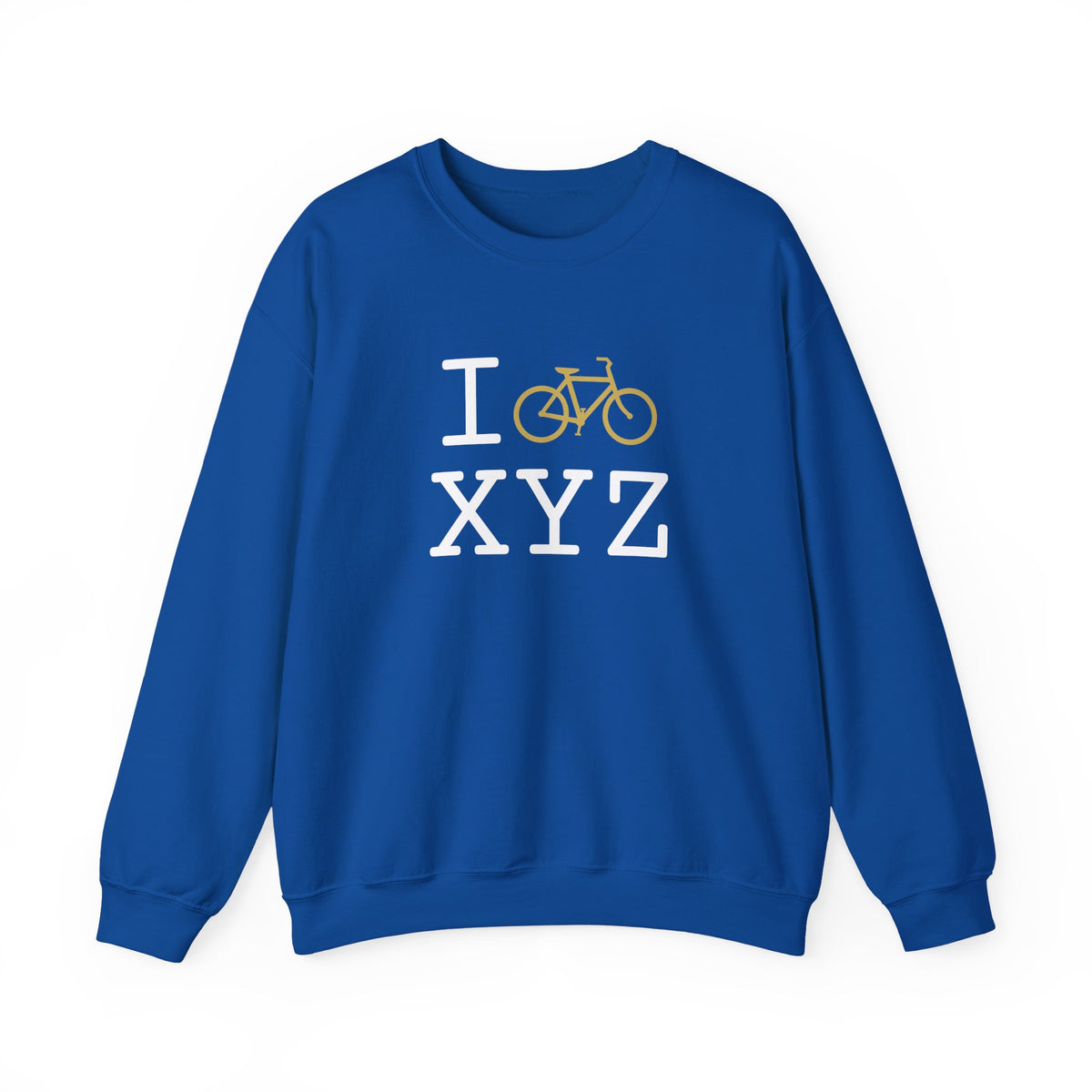I Bike sweatshirt, gold bike
