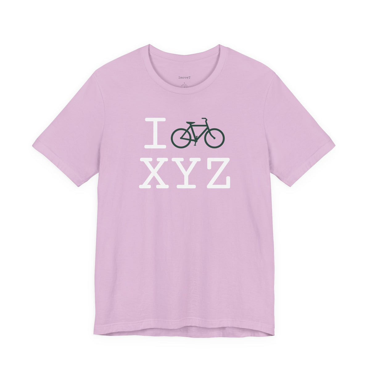 I Bike unisex T, dark green bike