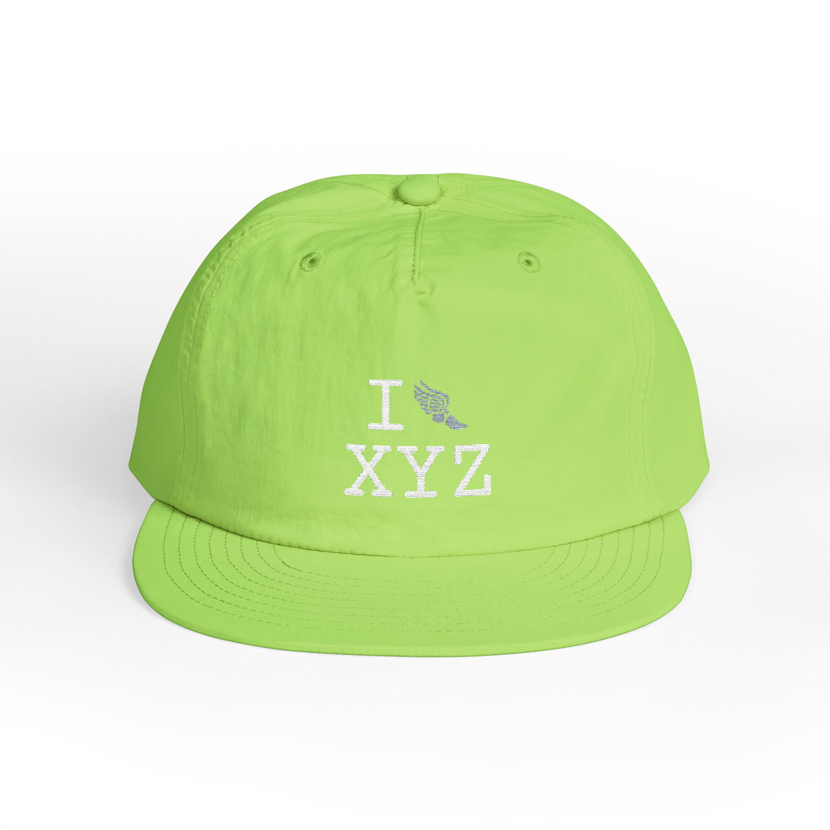 I Run athletic hat, grey logo