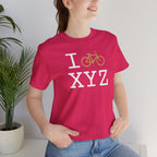 I Bike unisex T, gold bike