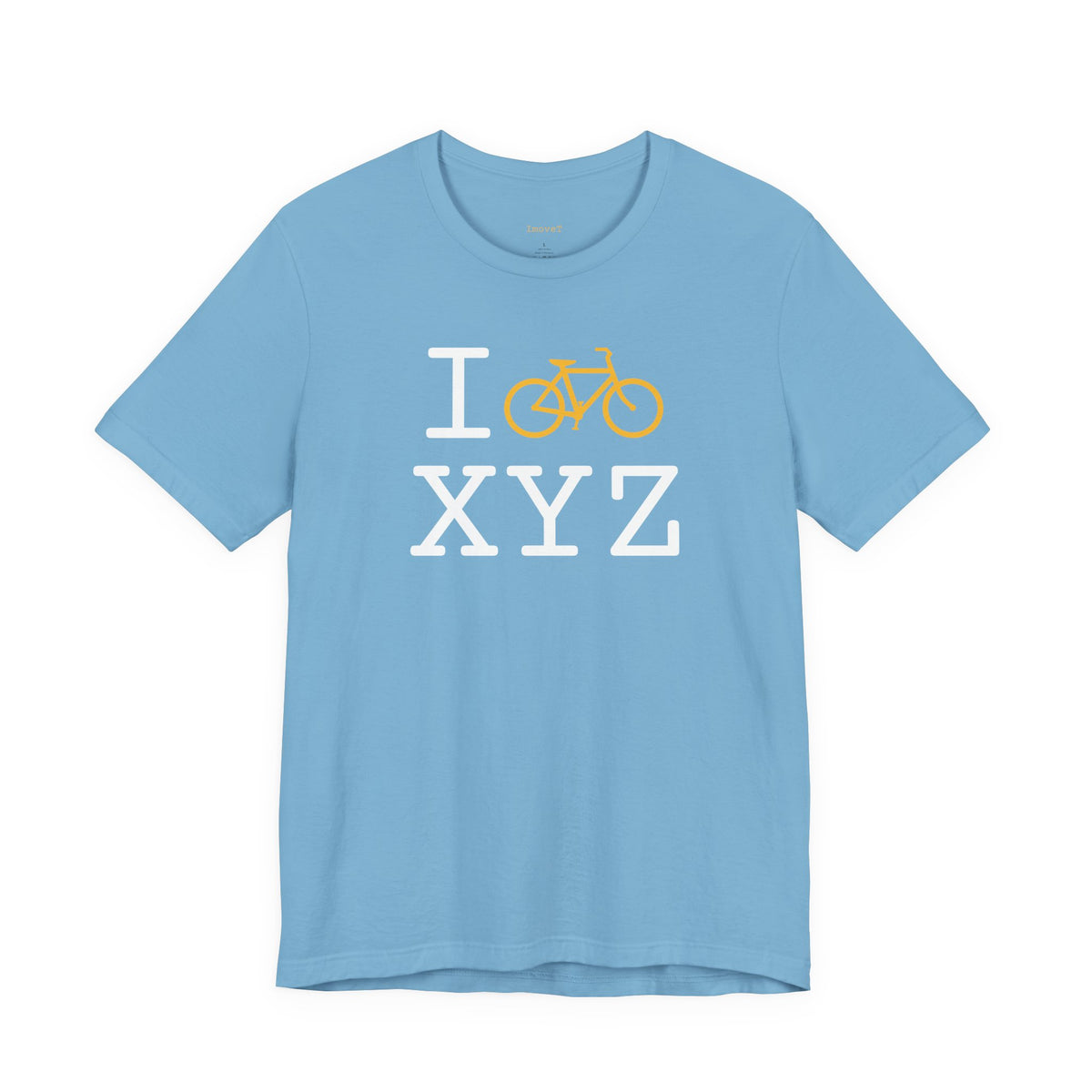 I Bike unisex T, yellow bike